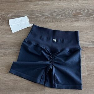 Brand new CSB Women's Navy Scrunch Shorts SIZE SMALL